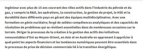 exemple de cv de profil personnel