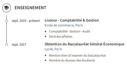 exemple de cv pour l'éducation