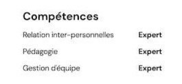exemple de cv de compétences
