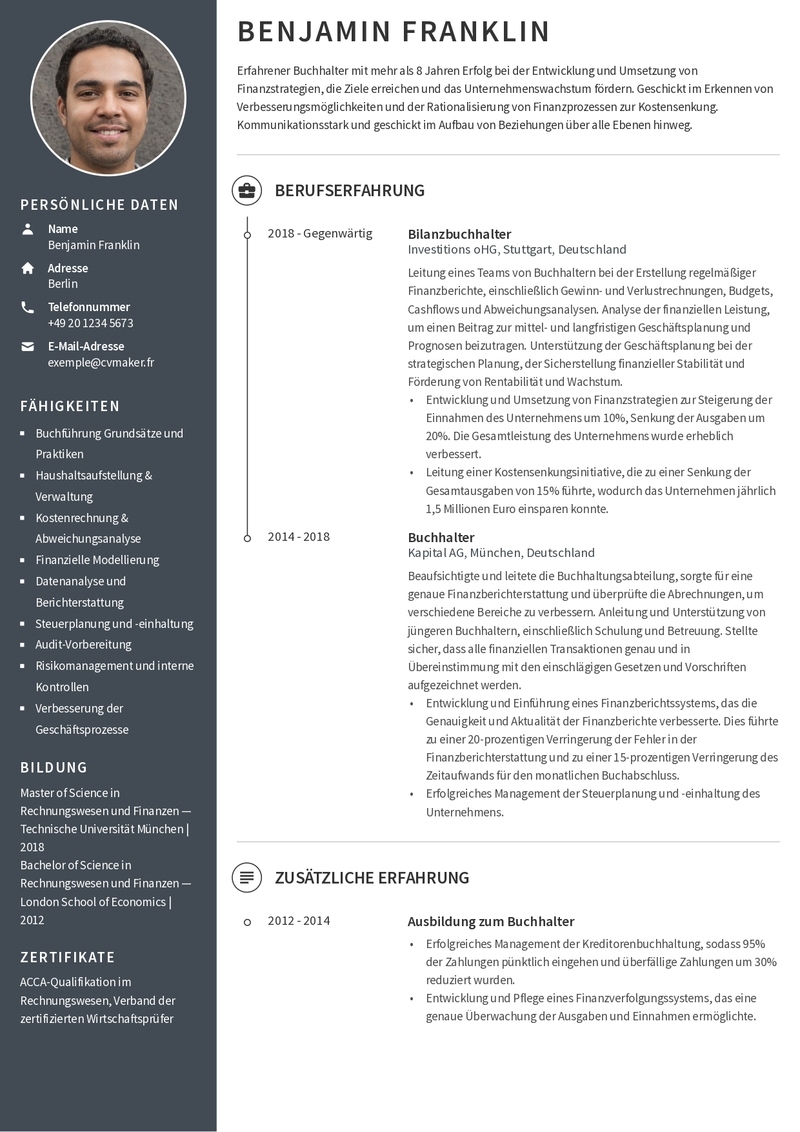 Modèles de CV allemand