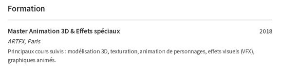 exemple de cv pour l'éducation